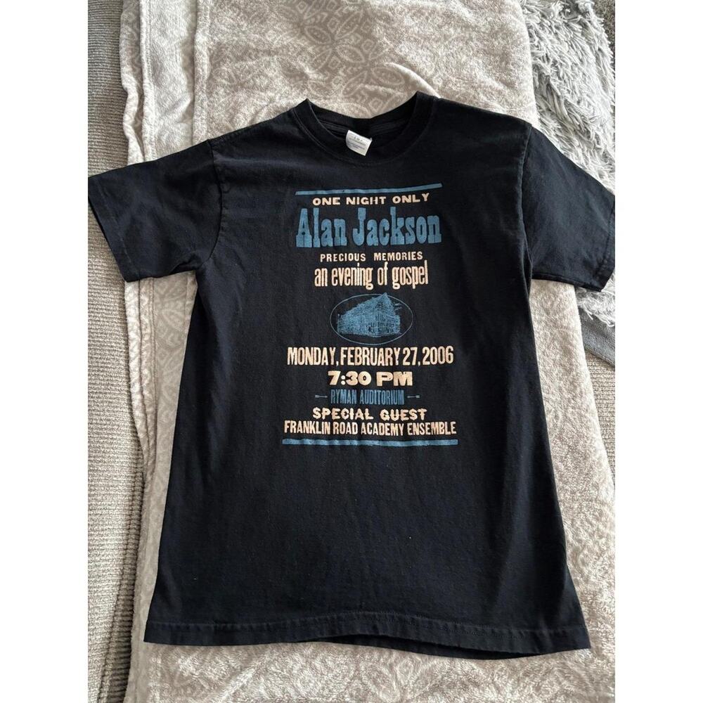 Rare Alan Jackson Precious Memories Evening Of Gospel Concert T Shirt Black SZ S